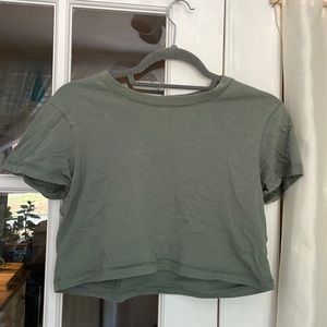 Cotton On, medium sage green crop top